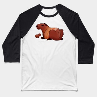 Carnelian Capybara Baseball T-Shirt